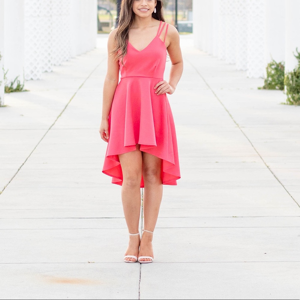 Pink High-Low Dress